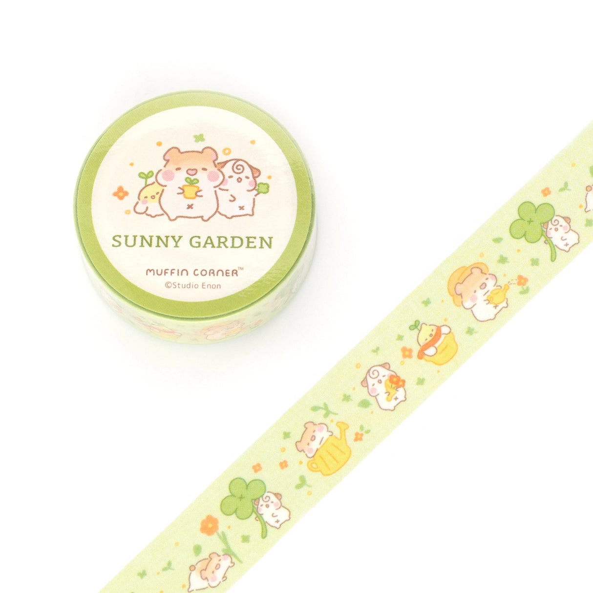 Cute washi tape featuring Muffinmaru and friends enjoying their happy gardening time. This washi tape is great for arts and crafts or embellishing your journals.
Dimensions: 0.6" x 32.8’ (1.5cm x 10m)
Please note that color may differ slightly depending on device display.