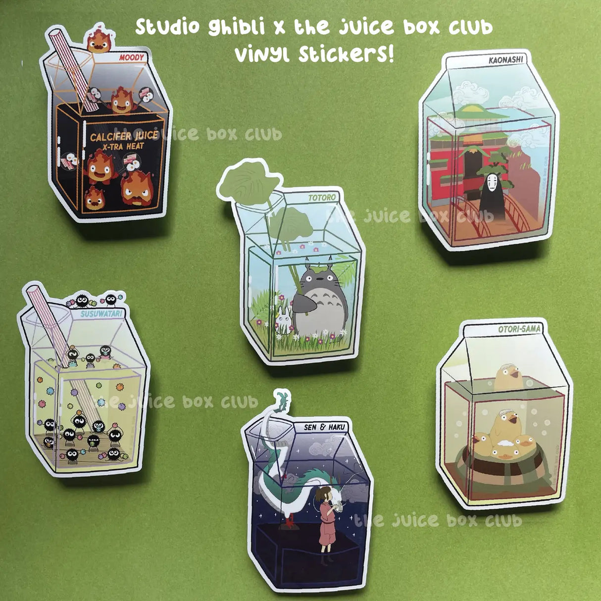 Studio Ghibli X The Juice Box Club Stickers - Calcifer
