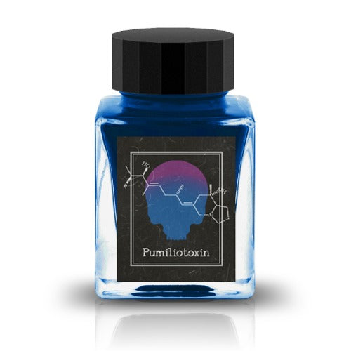 The Special Collaboration collection features inks from Tono & Lims during the "A Space Walk 2025" event in New York City! These collaboration inks shine uniquely with playful elements such as shimmer paired with fluorescent colors. This Toxin collection contains the most amount of shimmer in the history of Tono & Lims inks, therefore only being compatible with glass pens. The vibrant colors from this collection are inspired by predators and nature, imitating the concept of poisonous plants and anim