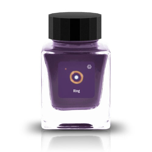 The DEEEP SPACE Collection is a series of fountain pen inks inspired by the mystery of the cosmos. Each color captures the spirit of the universe, from the deep stillness of interstellar space to the luminous shimmer of distant stars and the vivid tones of swirling nebulae. Formulated for smooth, effortless flow, these inks may also reveal subtle color-shifting effects, bringing dimension and brilliance to every stroke.
Purple
30ml
