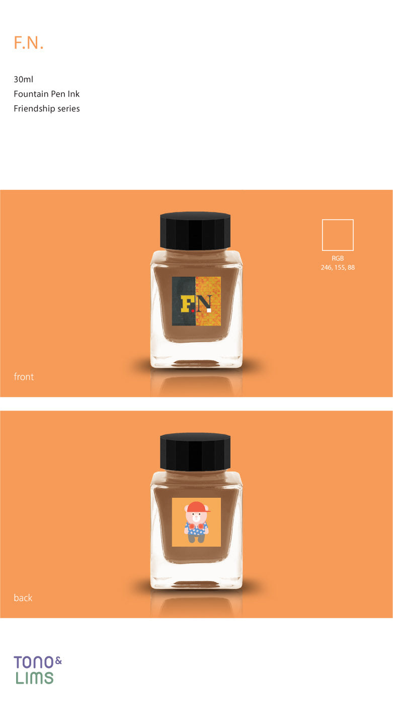 Tono & Lims Friendship Line Fountain Pen Ink Collection where every ink in the Friendship Line embodies the power of friendship through beautifully crafted colors that flow effortlessly on the page. Add a personal touch to your work with a variety of hues that are as diverse and special as the friendships we cherish.
30ml