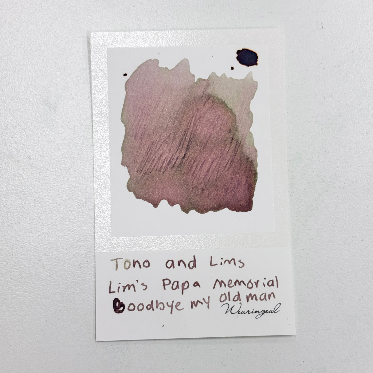 TONO & LIMS Ink - Lim Papa Memorial - Goodbye My Old Man