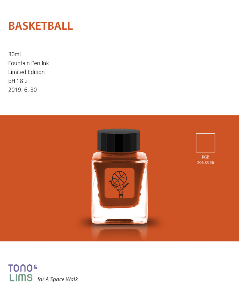 Basketball is part of the Remastered Limited Edition collection, designed to enhance the original shades of the inks with new and improved formulas. The Remastered Limited Edition collection brings out a great sense of depth to the colors of the inks while still keeping its original appeal, resulting in a more evolved performance.
30ml