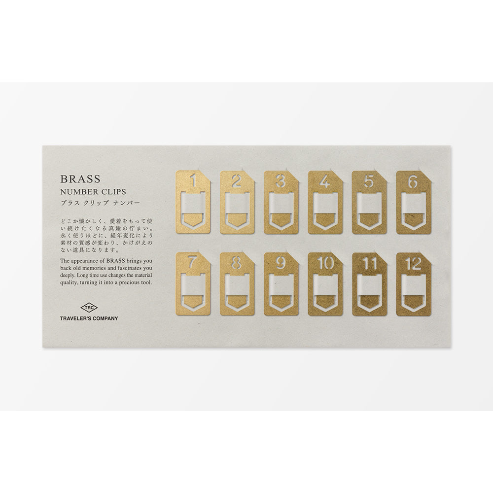 TRAVELER'S COMPANY Brass Clips Number