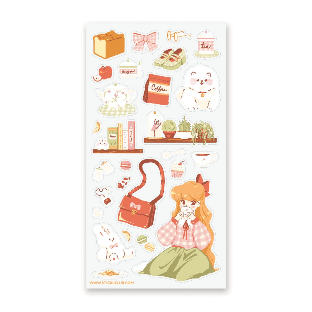 βπ Set the kettle on and settle in for the sweetest tea time daydream. This pastel-perfect sticker sheet is filled with gentle tea breaks, clinking cups, sugar-dusted treats, and all the little comforts that make staying in feel special. From quiet sips and happy snacks to fluffy pups keeping you company and bows tucked into every cozy corner, each sticker captures that warm, unhurried feeling of tea time when the world softens, the tea stays hot, and everything feels just right.
Art by: Aanchal