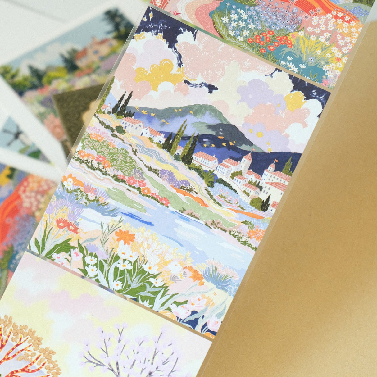 Turn your journal pages into a moving art gallery with the Spring Canvas tape. True to its name, this wide tape features exquisite, hand-painted watercolor artwork that captures the fluid beauty of nature in bloom.