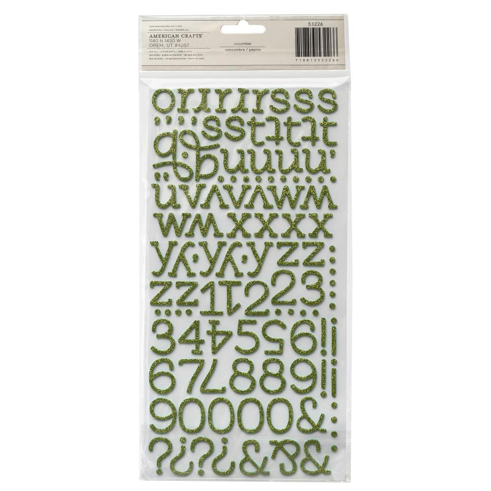 Thickers Glitter Foam Stickers Eclair - Cucumber