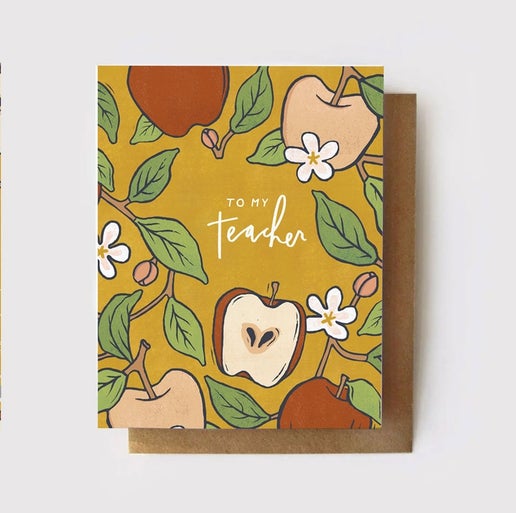 Para mi maestra - Tarjeta de maestra de Apple Orchard
