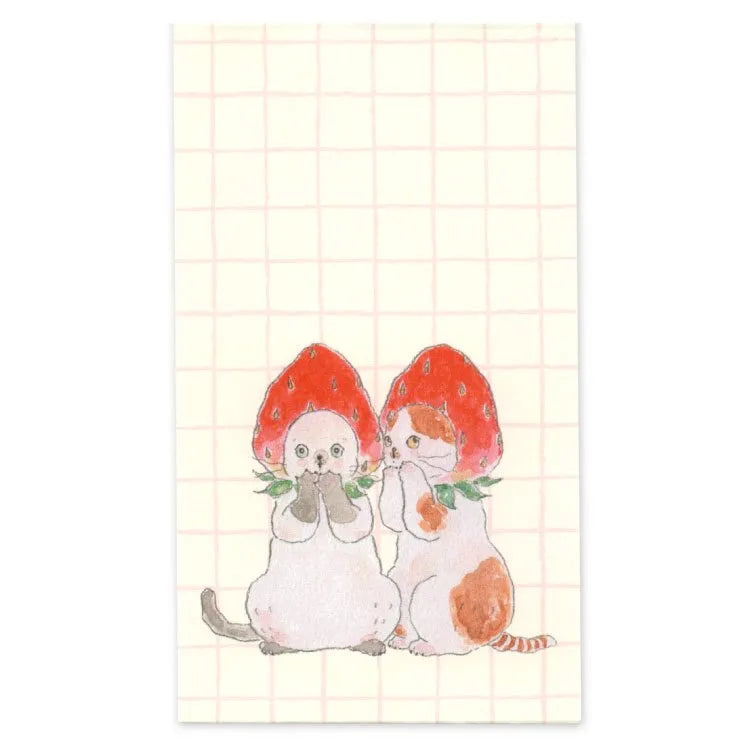 Tocorocomugi Strawberry Kitty Envelopes
A small envelope bag that can easily be used in various situations such as Thanksgiving or others gift exchanging events!