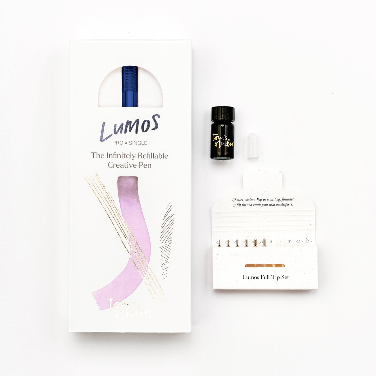 Tom's Studio - Lumos Pro Duo Refillable Pen - Matte Midnight