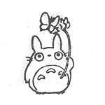 Minisello de goma con forma de mariposa Totoro
