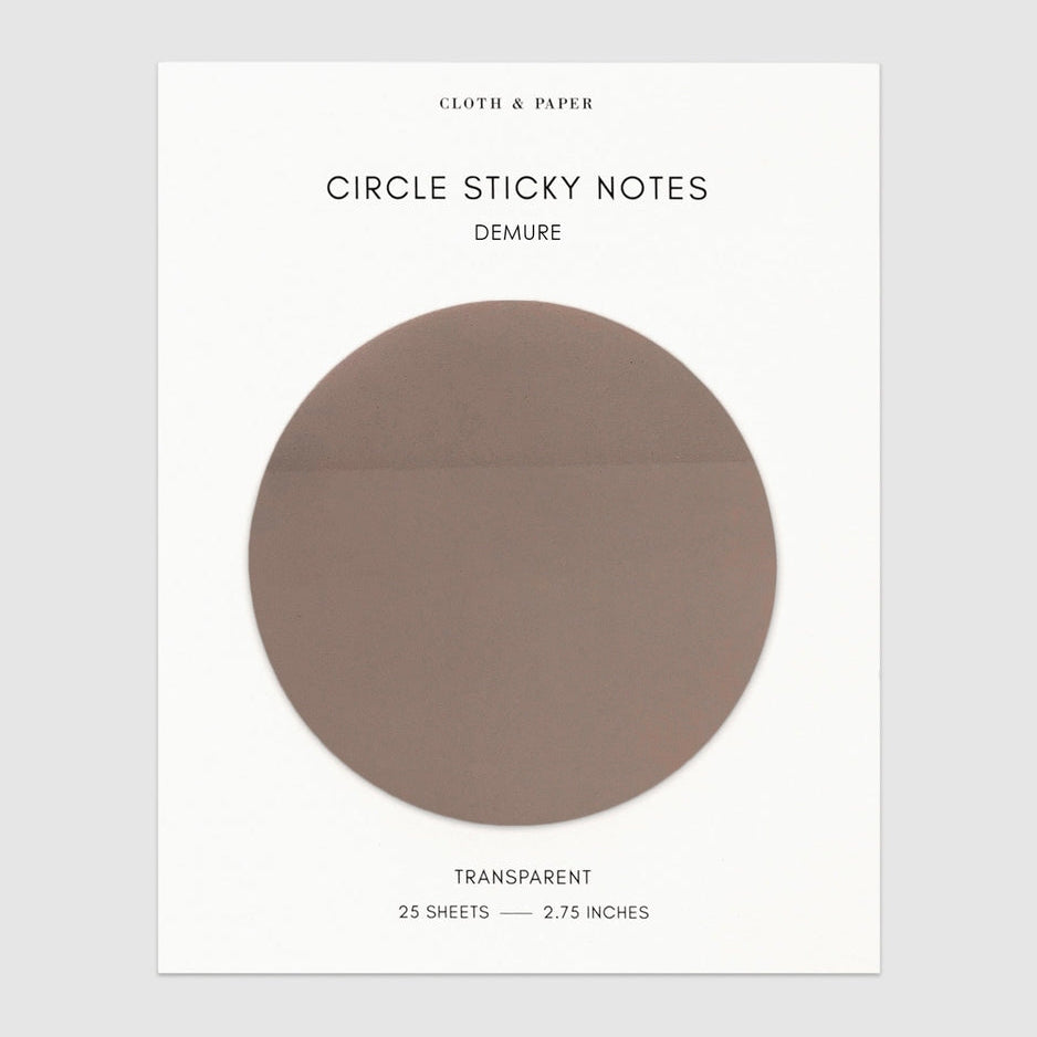 Cloth & Paper - Transparent Circle Sticky Notes | Demure