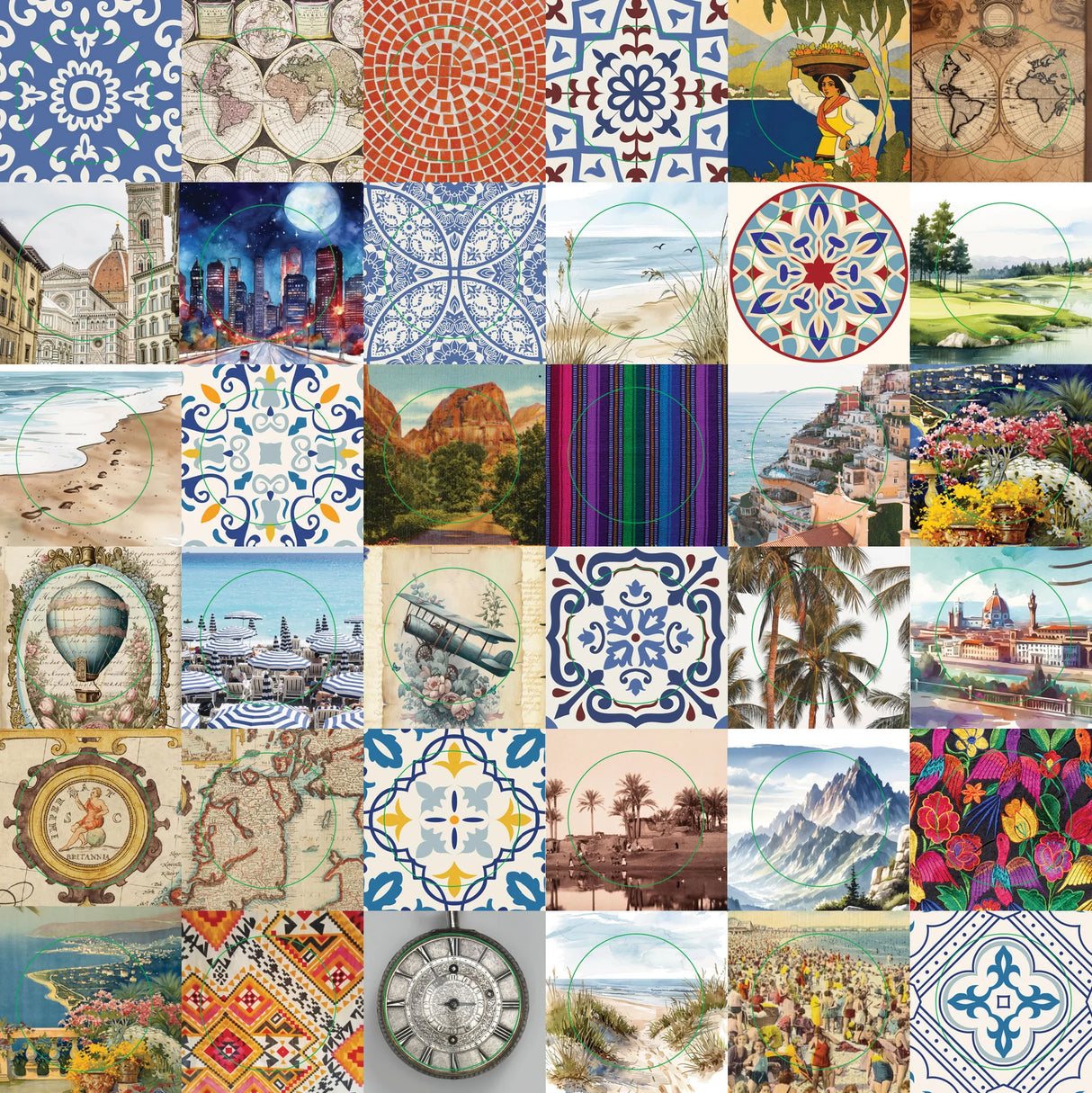 Here is a richly packed sticker book designed for wanderlusters, memory-keepers, and anyone who loves turning their journal or planner into a visual travelogue!
With 50 vibrant pages and more than 700 stickers, it's a treasure trove of global imagery ready to spark your next adventure!