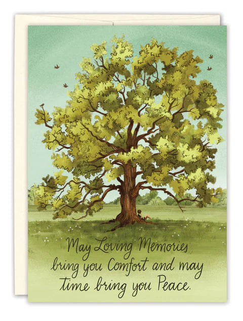 Tarjeta de condolencias del árbol