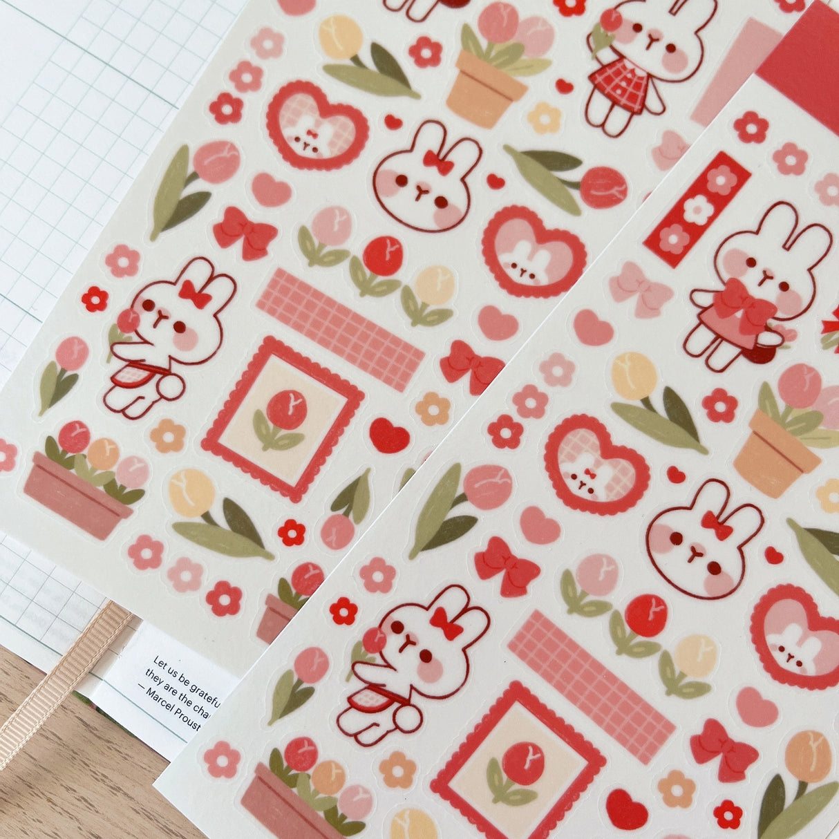 Cherry Rabbit - Tulip Rabbit Sticker Sheet