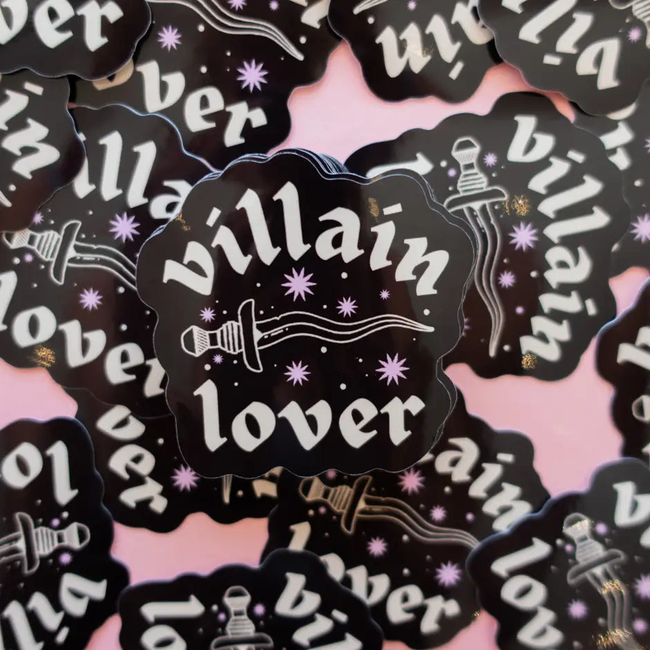 Whether they are morally grey villains or truly just awful, sometimes we still love them.
The sticker is made of high-quality vinyl and is weatherproof, so it can be used on any surface.