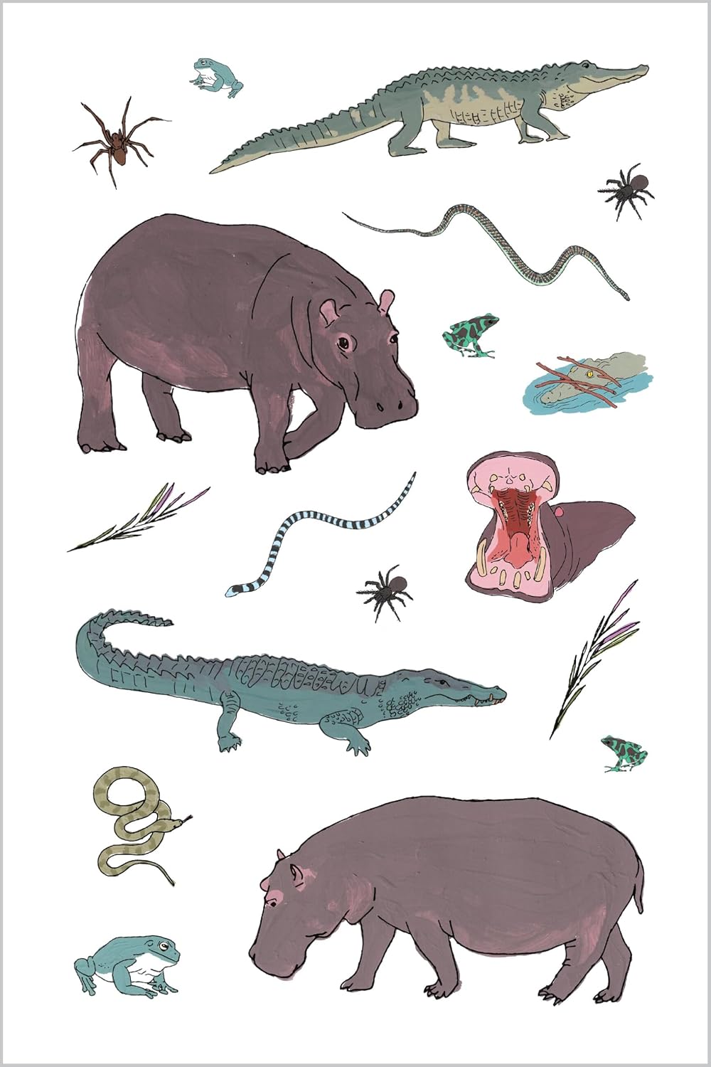 Wildlife Anatomy Sticker Book
Julia Rothman's Wildlife Anatomy illustrations are featured in this collection of more than 500 stickers, including amazing mammals, birds, amphibians, and insects from around the world. Beloved illustrator Julia Rothman's playful art of wild animals from around the world, first presented in her book Wildlife Anatomy, is featured on 500 colorful stickers, perfect for decorating surfaces and using in craft and collage projects. From the armadillo to the aye-aye, the ocelot to t