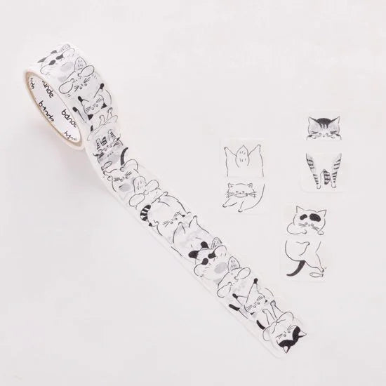 Cinta adhesiva Yuru Neko Sandwich Washi Roll