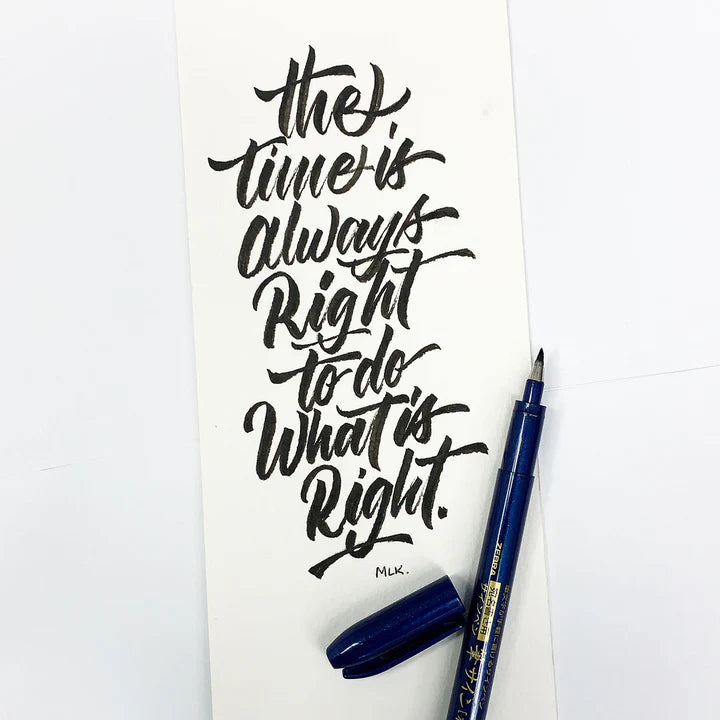 Whether you are doing traditional lettering, illustrations, or manga. Zebra Brush pens are the tool for you offering deep rich black color and varying lines widths depending on applied pressure.