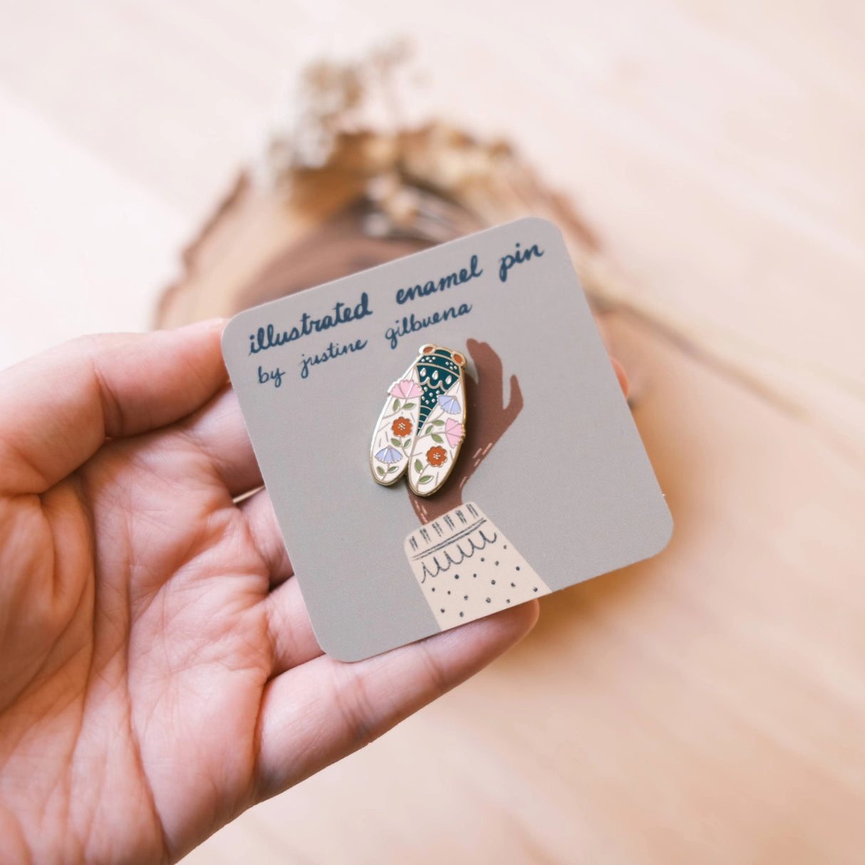 Cicada Enamel Pin