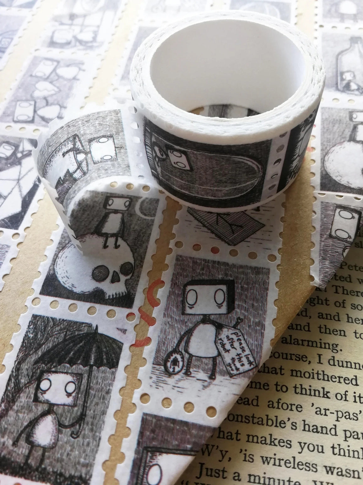 Jon Turner Illustration - Robot Stamps Washi Tape