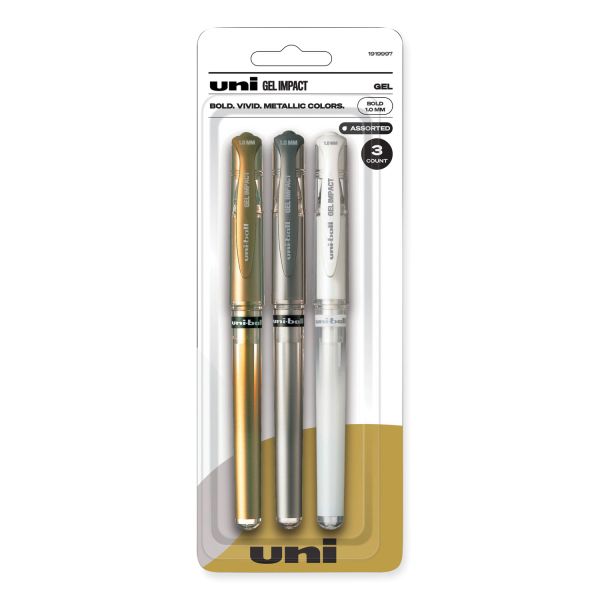 Uniball Signo Impact Gel Pen 3 Pack
