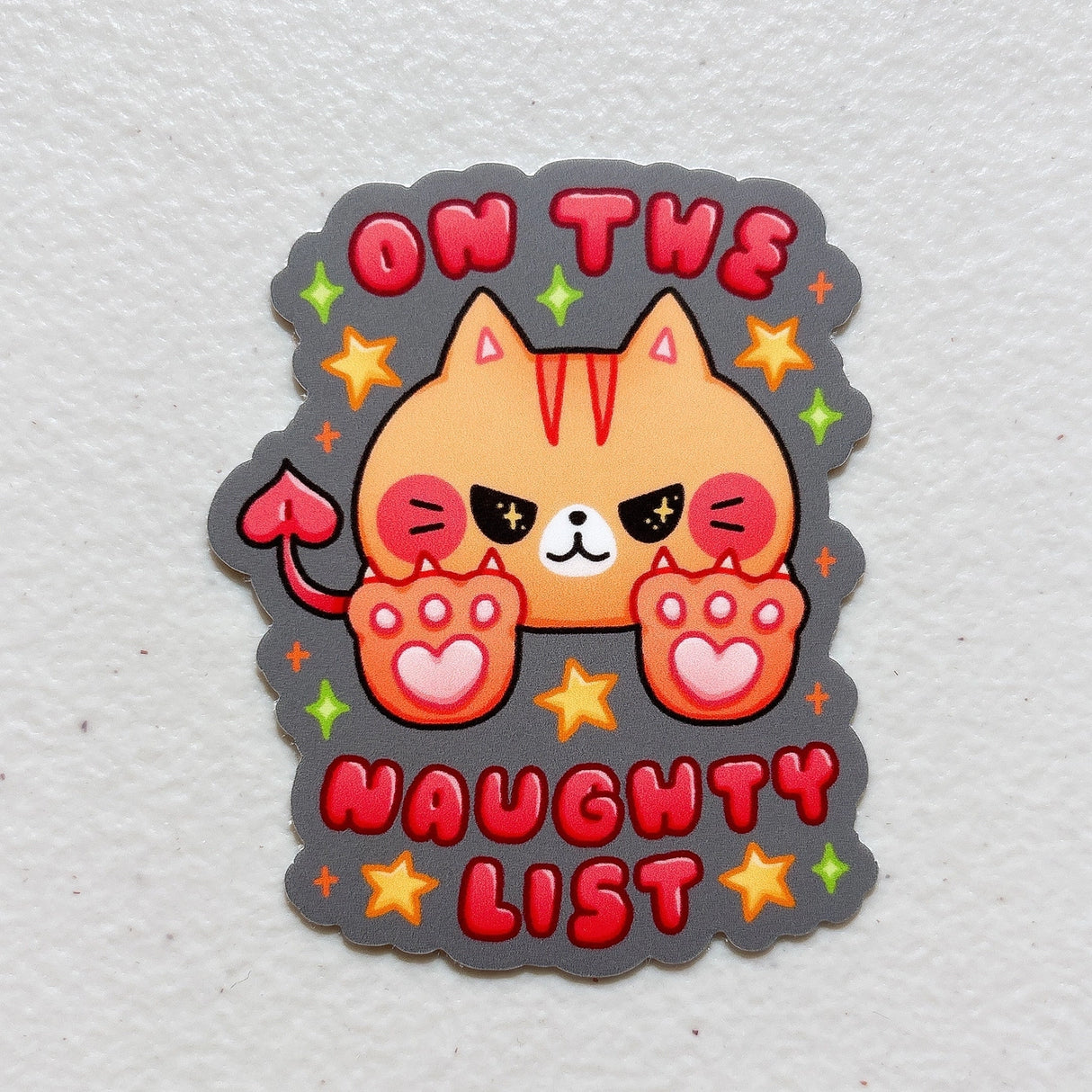 StickyRiceCo Vinyl Sticker - On the Naughty List Kitty
