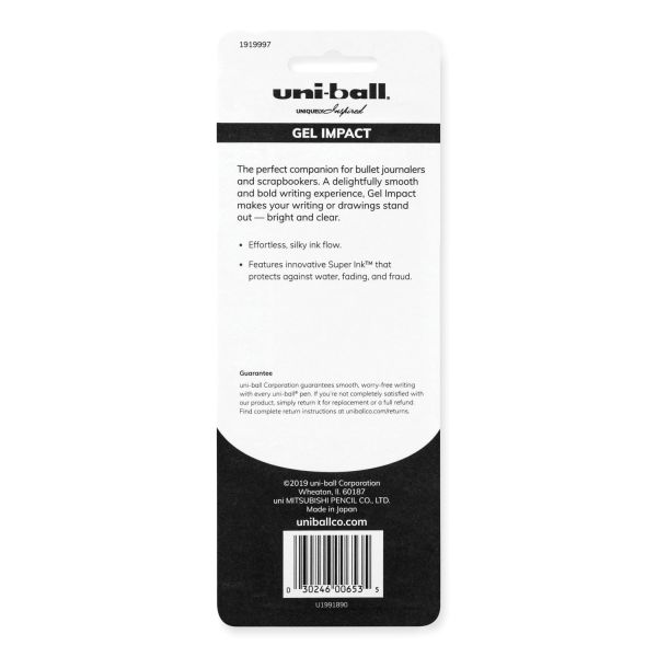 Uniball Signo Impact Gel Pen 3 Pack