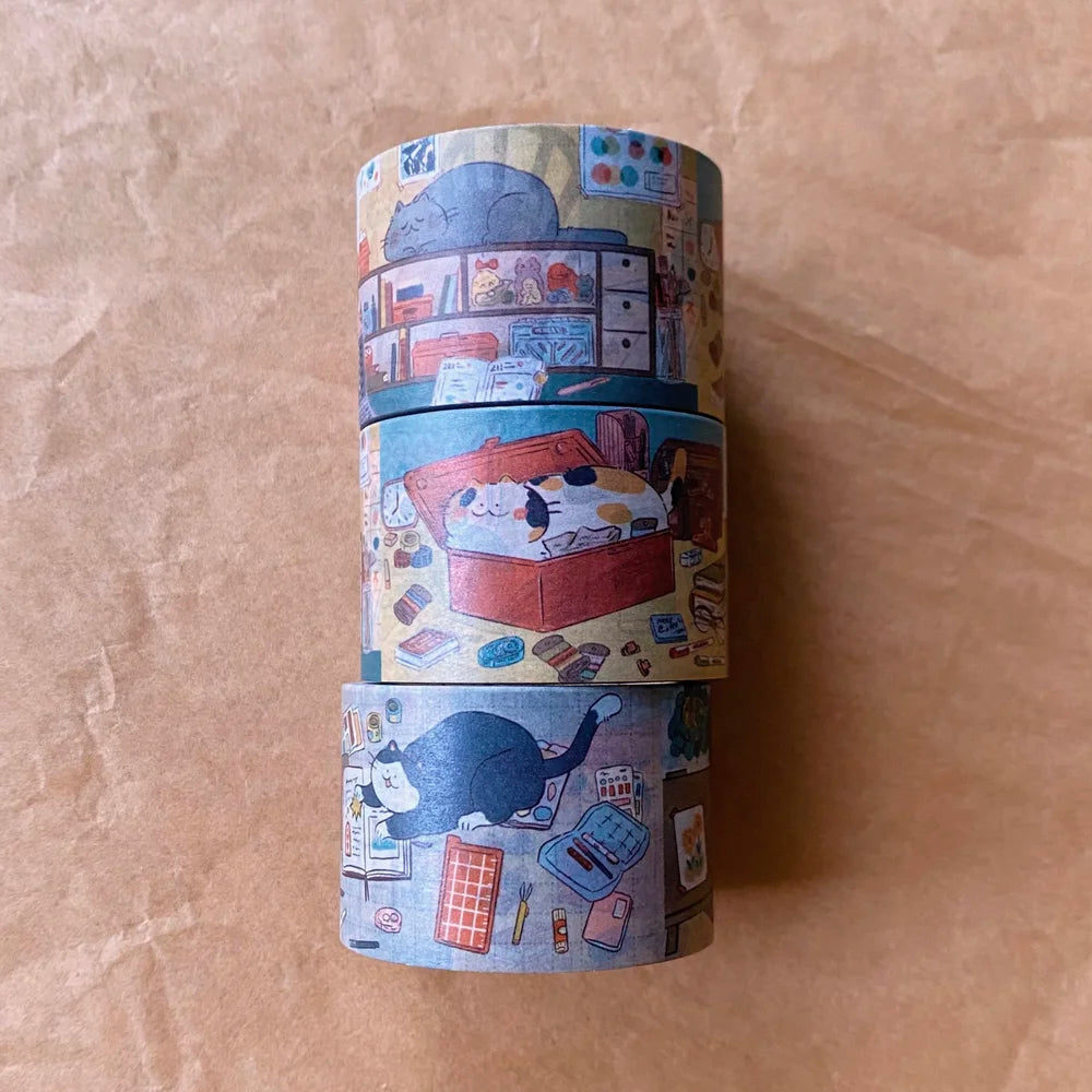 Cats on Desks Washi Tape