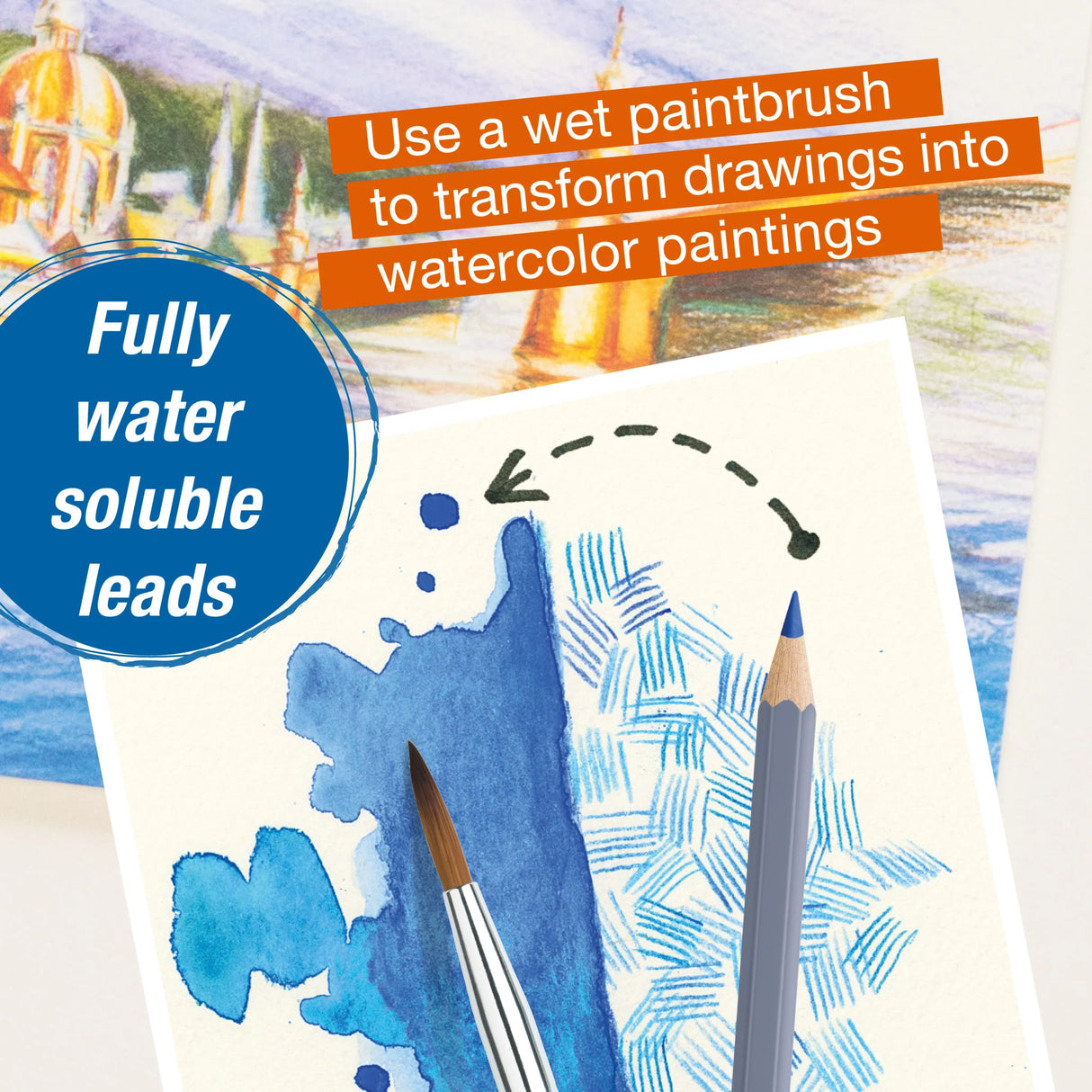 Faber-Castell Goldfaber Aqua Watercolor Pencils - Tin of 24