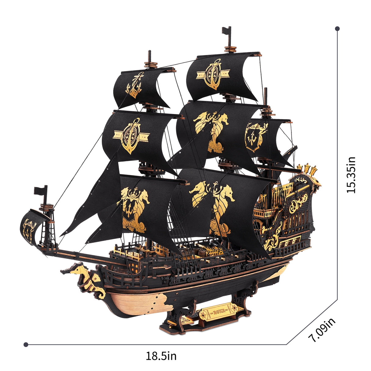 Diy Wooden Puzzle: the Seahorse Barque
