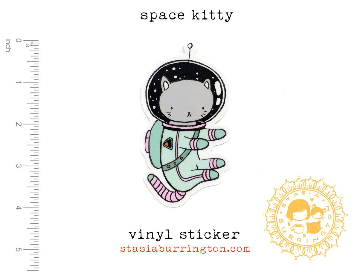 Space Cat Vinyl Sticker