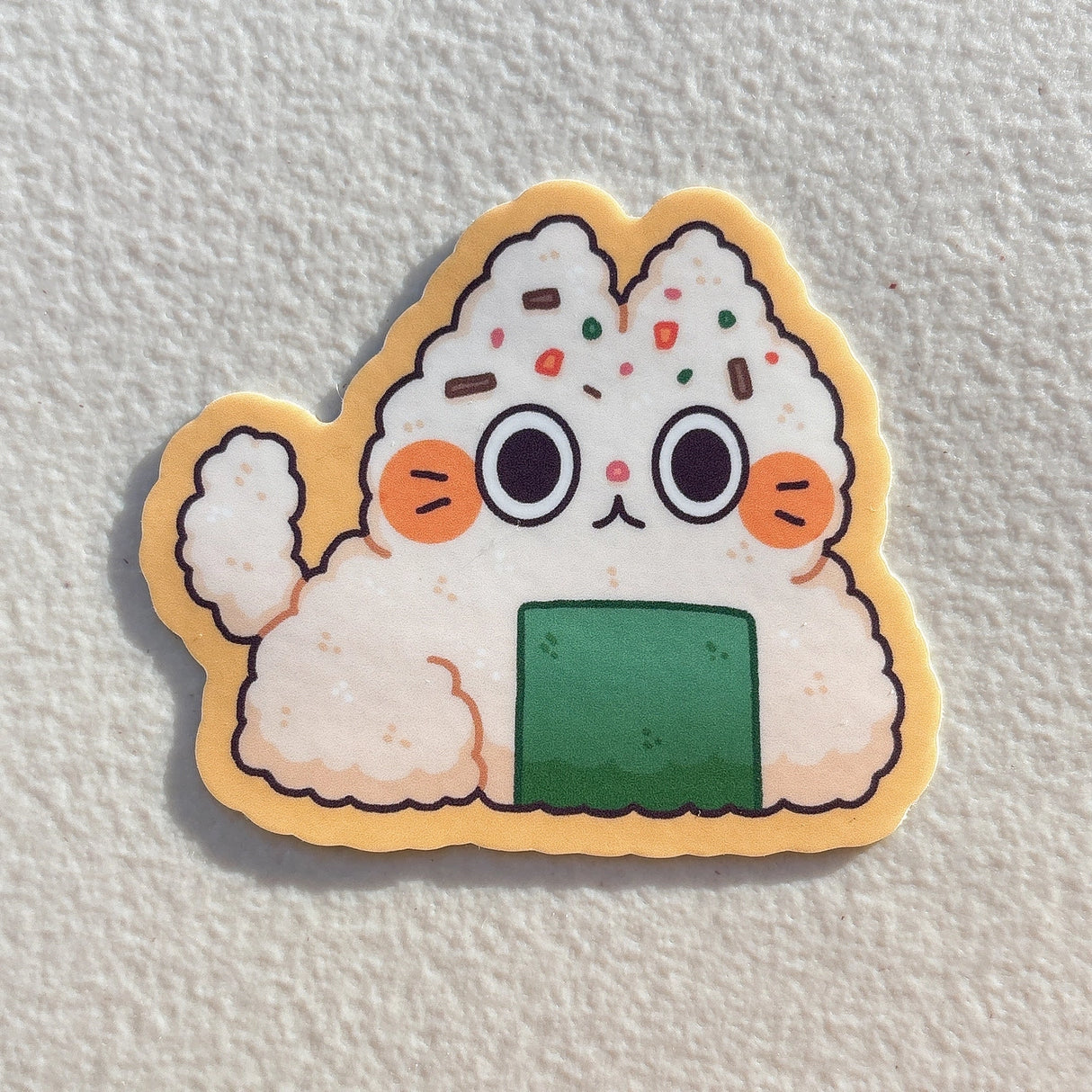 StickyRiceCo Vinyl Sticker - Onigiri (Riceball) Cat