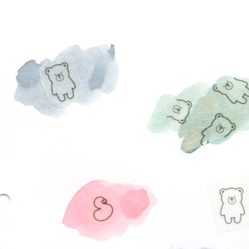 Tono & Lims 2 Washi Tape by forme.
A masking tape made in collaboration with Tono & Lims' adorable characters Kuma and Daku-kun!