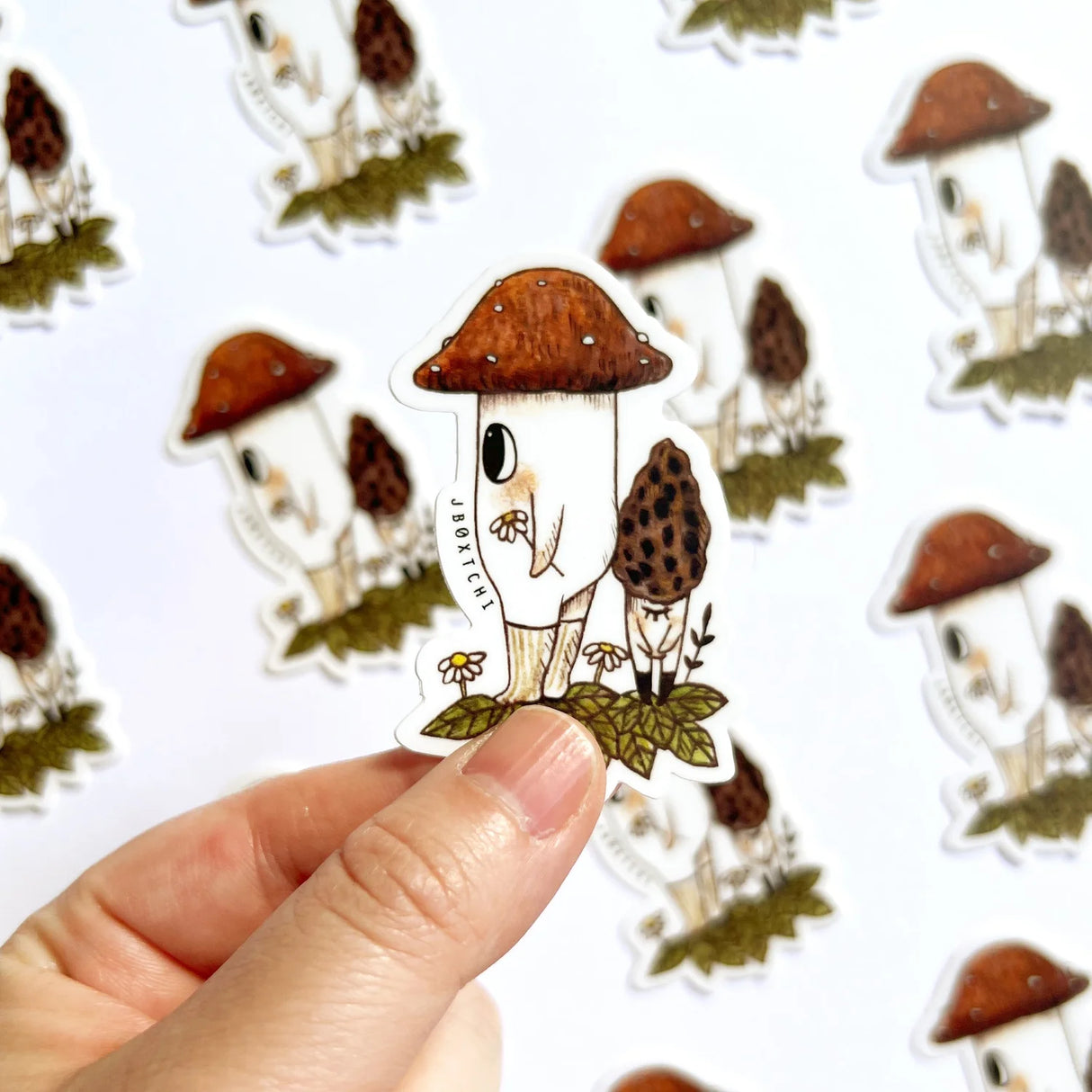 jb0xtchi Vinyl Sticker - Mushroom
The mushroom vinyl sticker was illustrated by jb0xtchi (Jessica Ng). jb0xtchi creates stationary and small trinkets from whimsical ideas in the form of painting using ink, watercolour, and gouache.