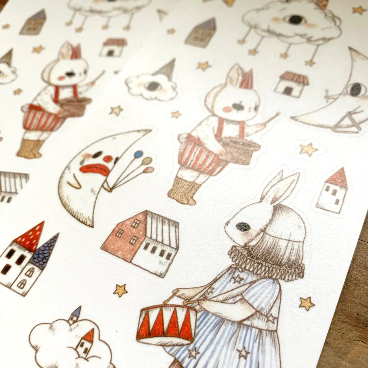 This whimsical themed washi sticker sheet was illustrated by jb0xtchi (Jessica Ng). jb0xtchi creates stationary and small trinkets from whimsical ideas in the form of painting using ink, watercolour, and gouache.
Washi Material Sticker Sheet
Height: 170mm x Width: 90mm
Includes 1 sticker sheet