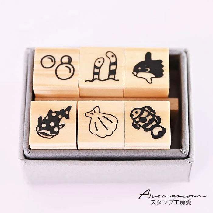 Stamp Studio Ai Mini Stamp Set of 6 - Sea Friends