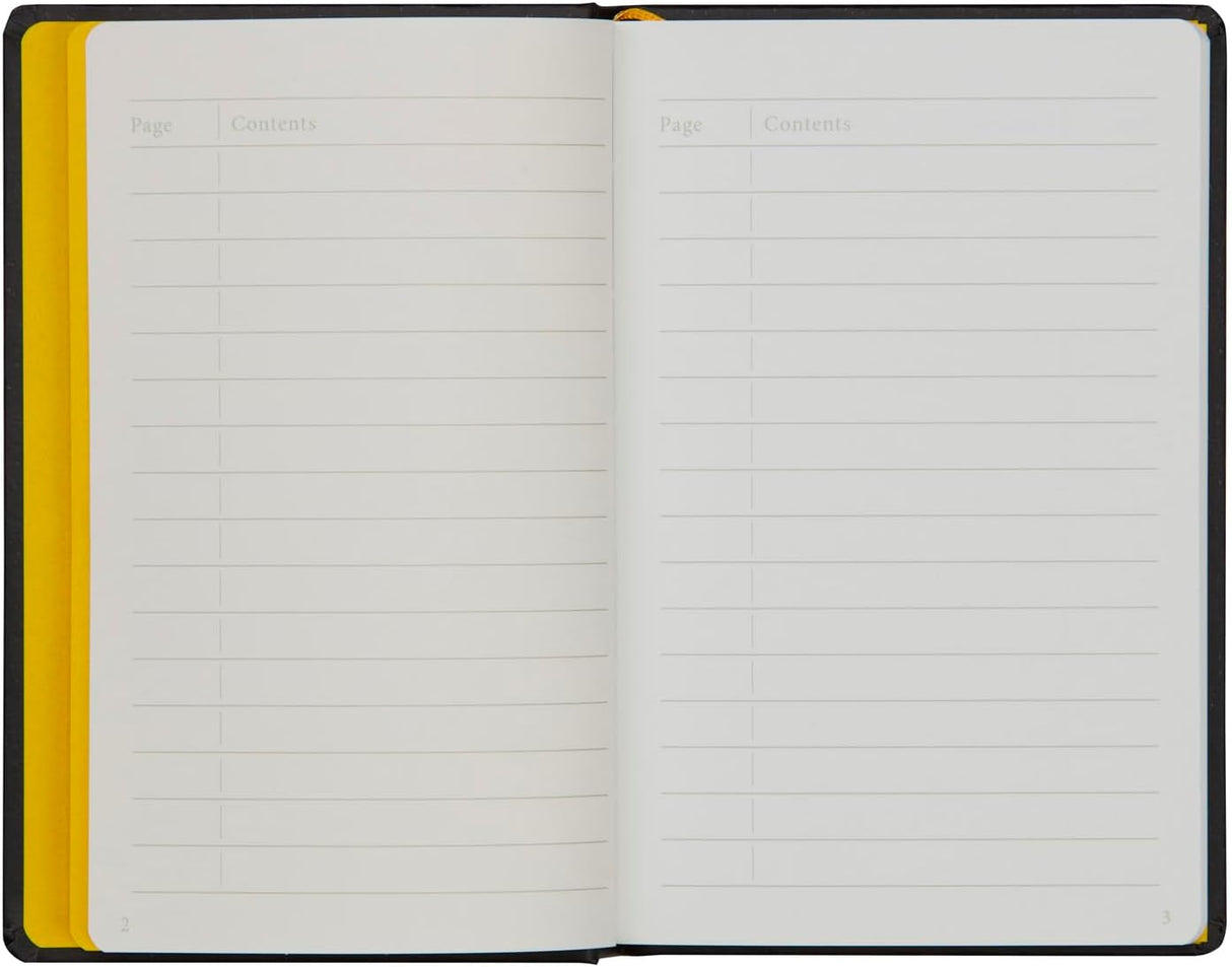 Size: A5 - Height 216 x Width 153
Thread binding
Contents page: 4 pages, 6.5mm ruled: 236 pages,
90g / ㎡
120 sheets
Includes 2 bookmarks, elastic band, and back pocket