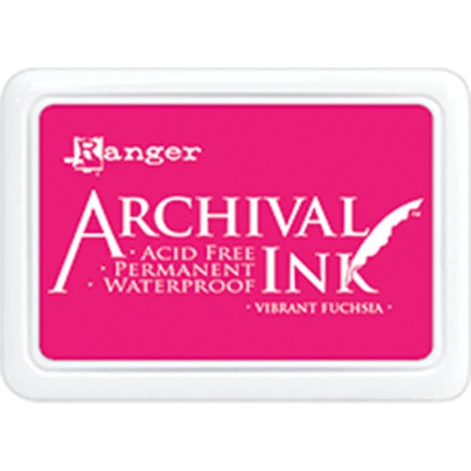 Almohadilla de tinta de archivo fucsia vibrante n.° 0