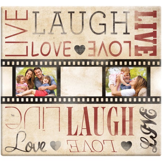 Live Laugh Love Film Strip Post Bound Album 12"X12"