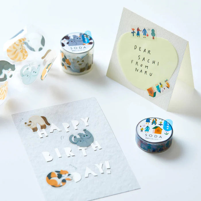 SODA Transparent Masking Tape - Rabbit