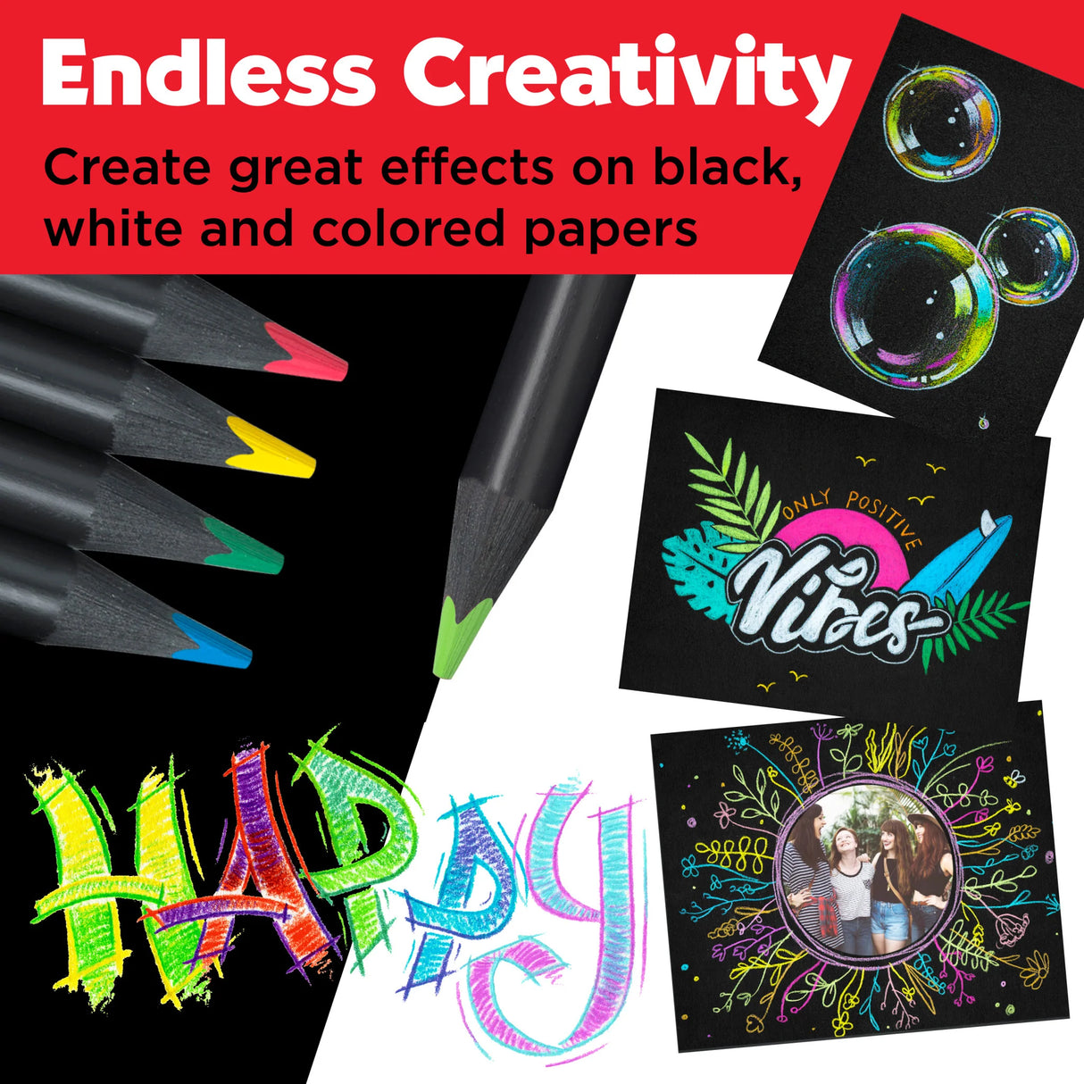 Faber-Castell Black Edition Colored Pencils - Tin of 12