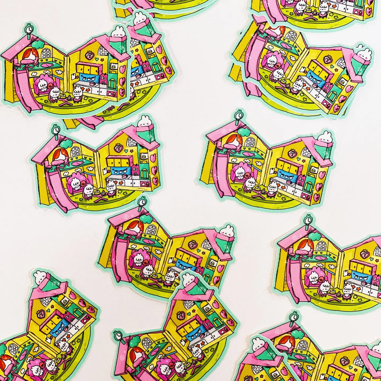 tabetaaii - Happy Bun Home Sticker