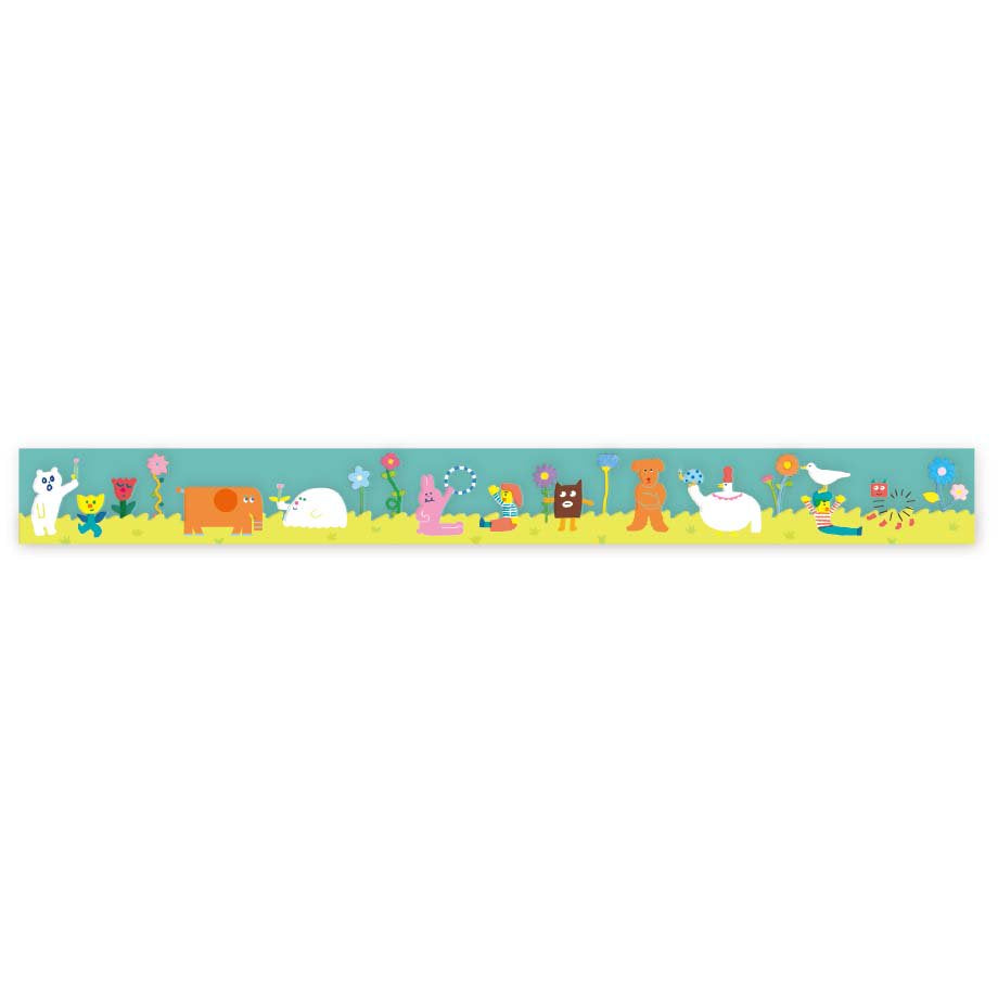 Cinta adhesiva washi transparente Sunny Days AIUEO
