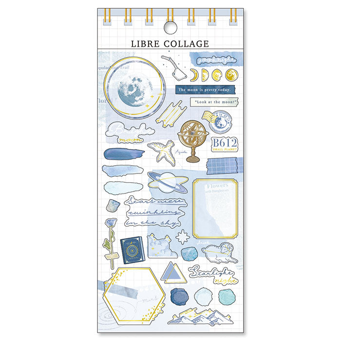 Pegatinas de collage de Free Blue Mind Wave Seals