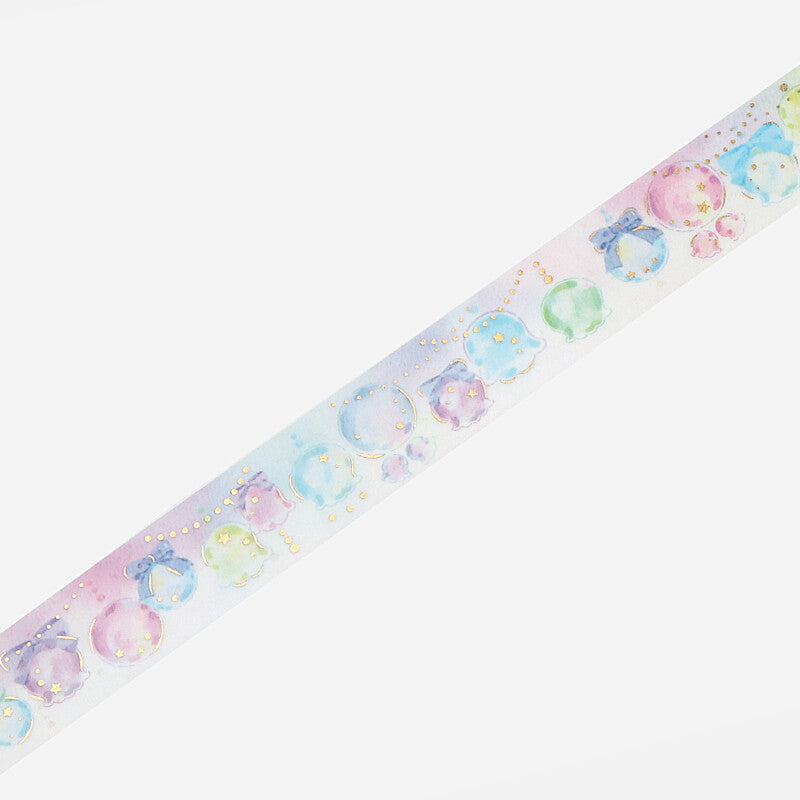 Cinta washi con burbujas y fondo musical
