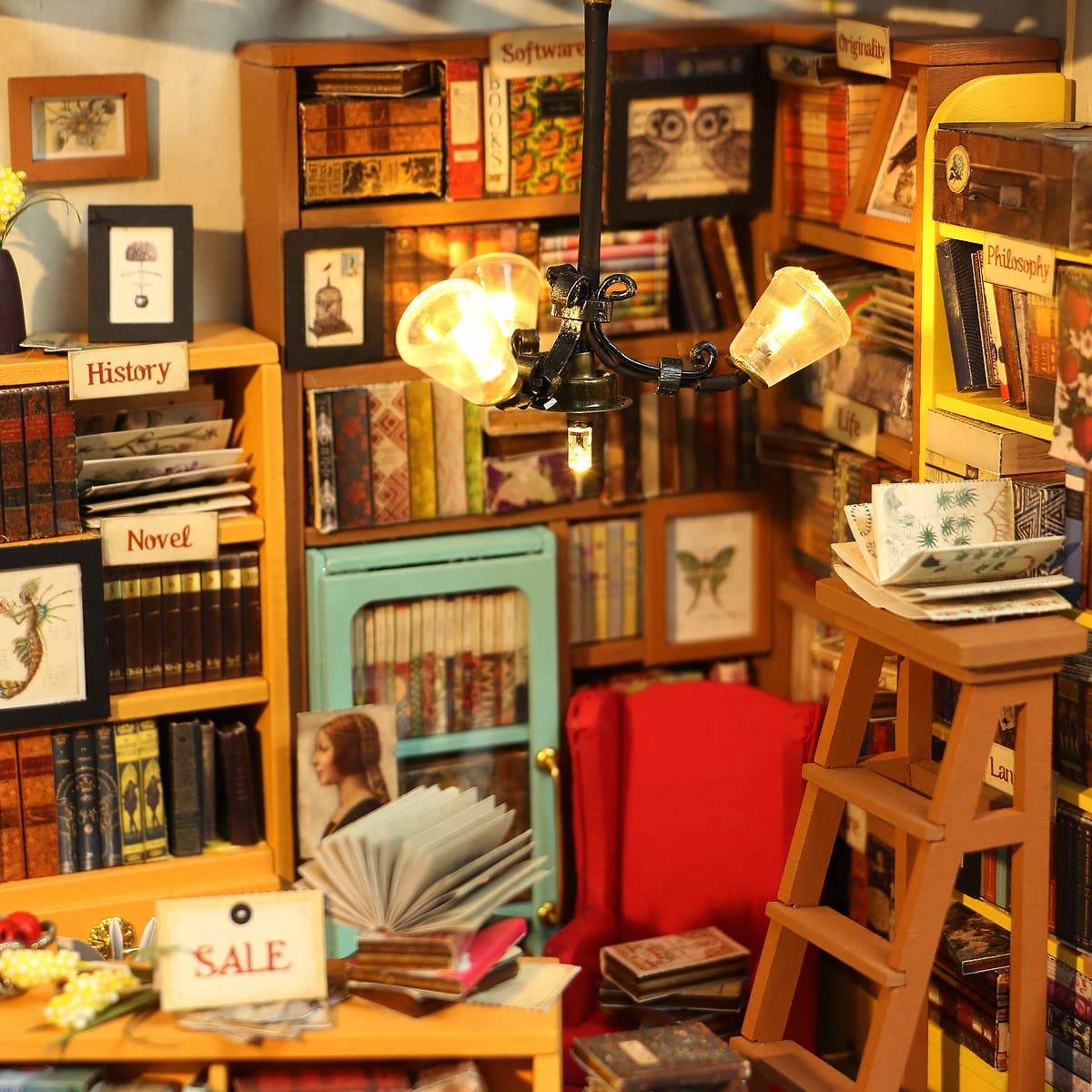 DIY 3D Wooden Puzzle Miniature House Sam's Study