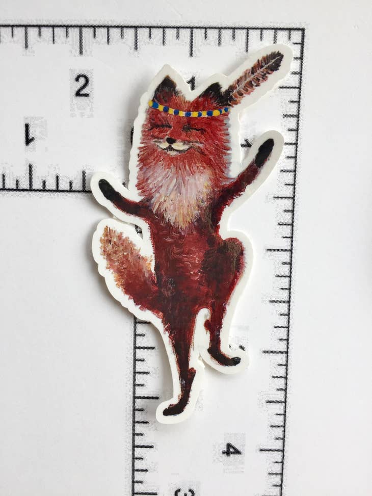 Jahna Vashti - Dancing Fox Vinyl Sticker