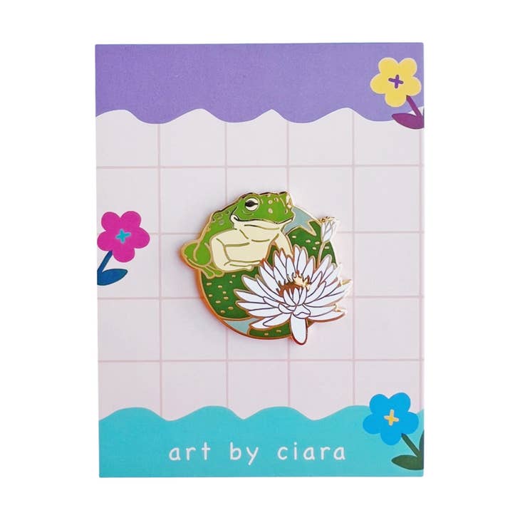 Pin de esmalte de rana