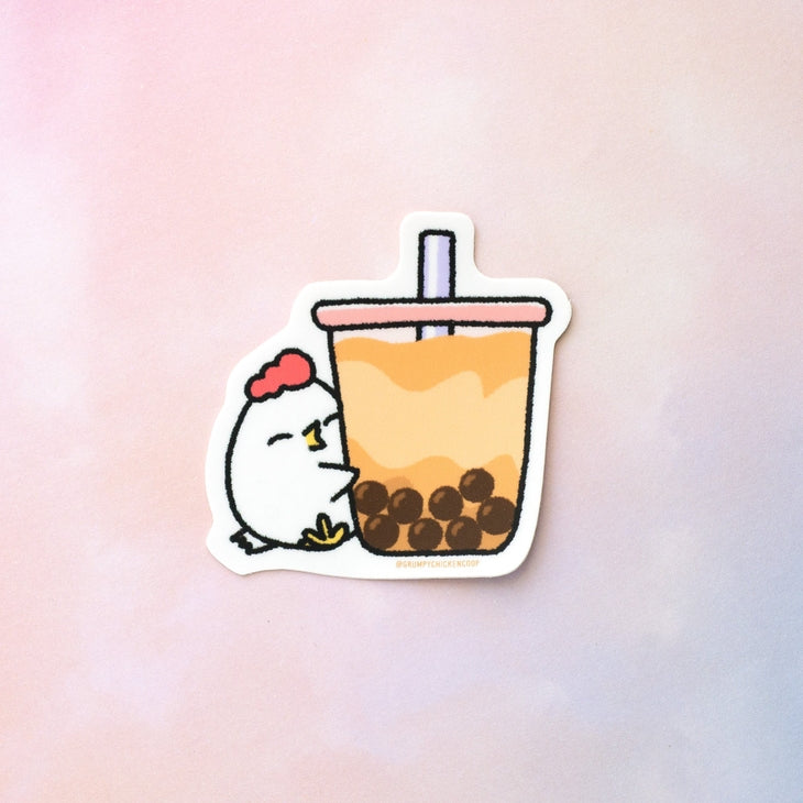 Pegatina Boba de pollo gruñón